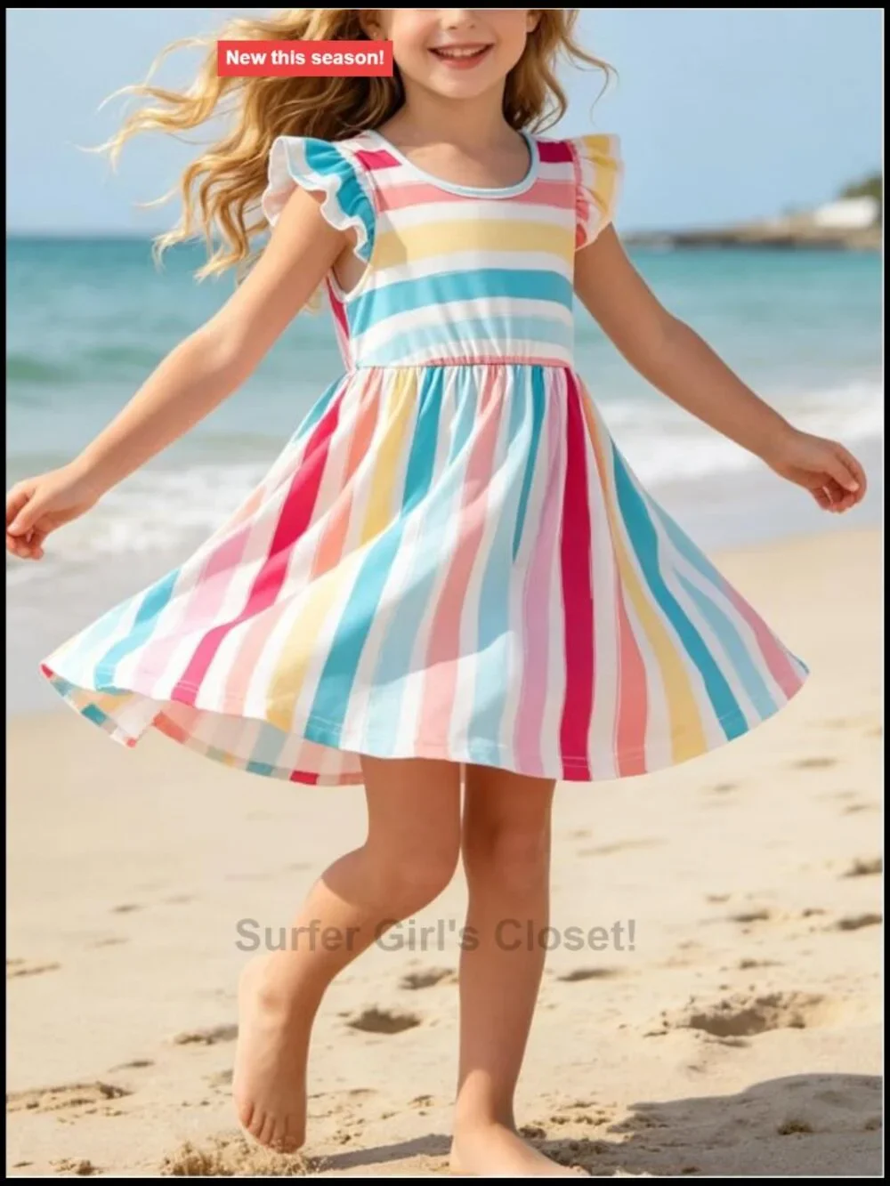 Girls 3-Pack Floral Dresses Short Sleeve A-Line Smocked Back